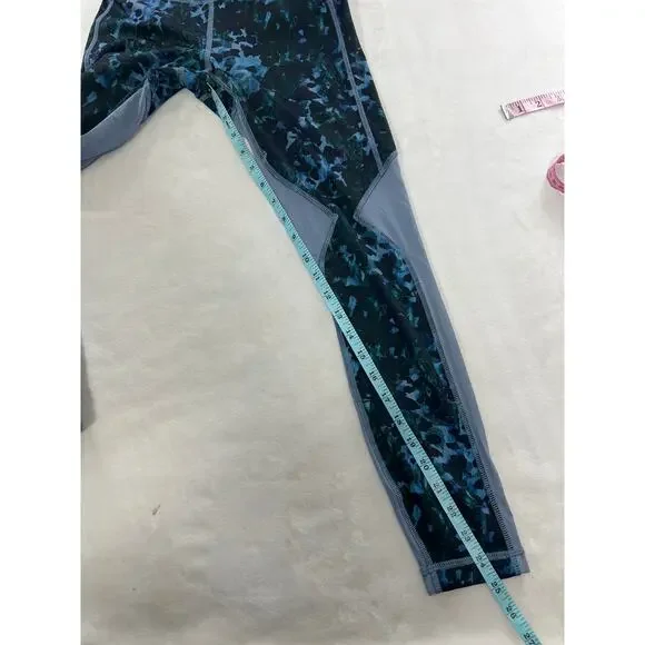 Lululemon Running in the City Floral 7/8 Tight Leggings Pockets 2 XS Mesh - Picture 8 of 8